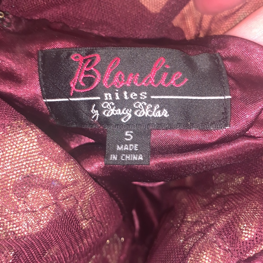 NWOT- Blondie Nites- Maroon and Gold Homecoming Dress - Picture 4 of 4